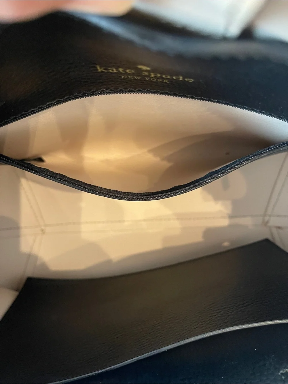 KATE SPADE BLACK BOW DETAIL LEATHER BAG